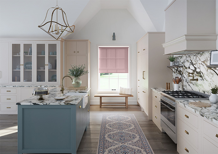 Roma, Rose Tint - Motorised Roller Blind - Image 5